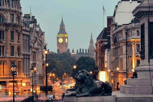 skyline view of London